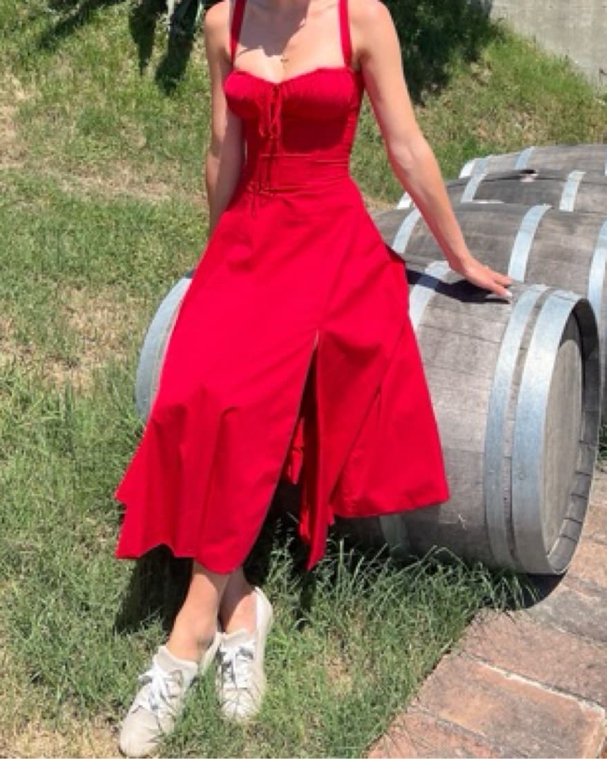 HOUSE OF CB 'Carmen' Red Bustier Dress  - Image 2