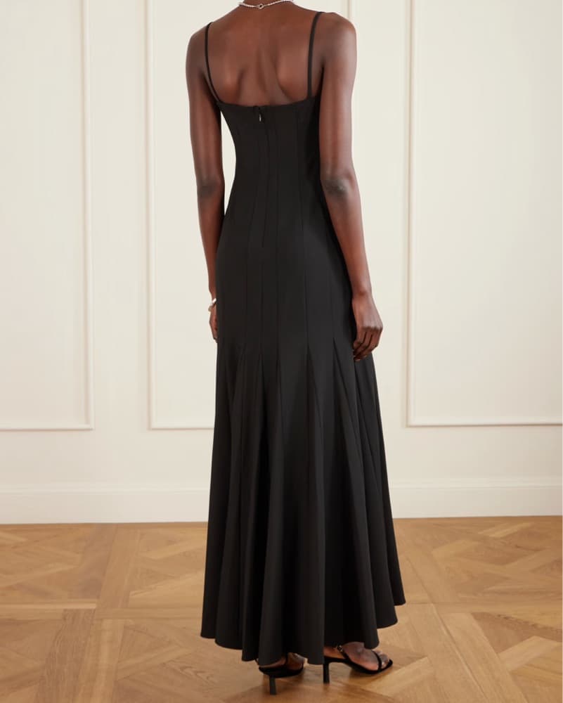 Staud Rila paneled crepe midi dress - Image 2
