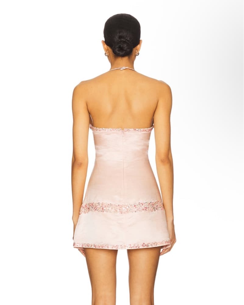 Elegant Satin Mini Dress - Image 3