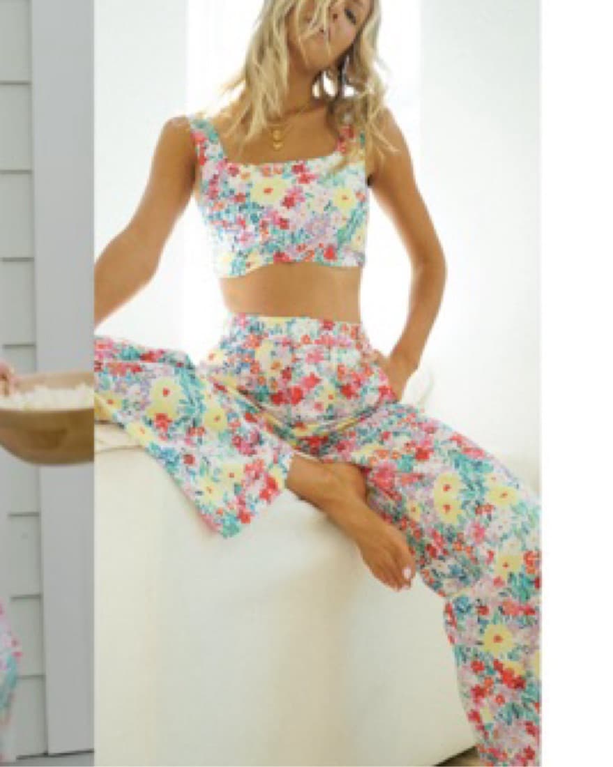 Yellow The Label Floral Print Set - Image 1