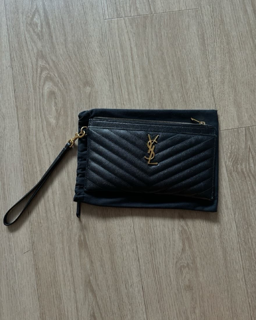 YSL Clutch witn arm strap - Image 1
