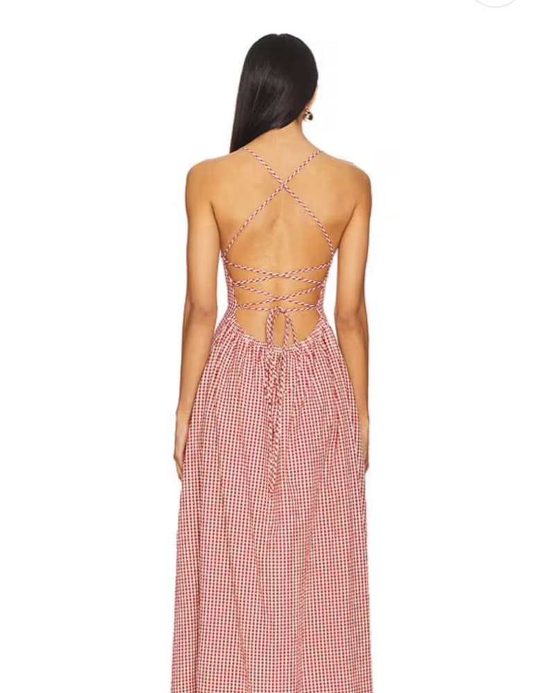 LORI DRESS IN RED GINGHAM - Image 3