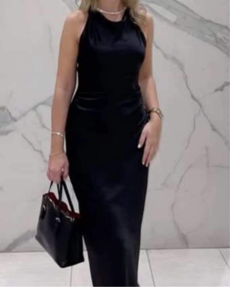 Zara Ruched Waist Evening Gown - Image 5