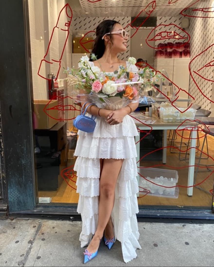 Amina Muaddi Ciao Bella Silk Bag - Image 2