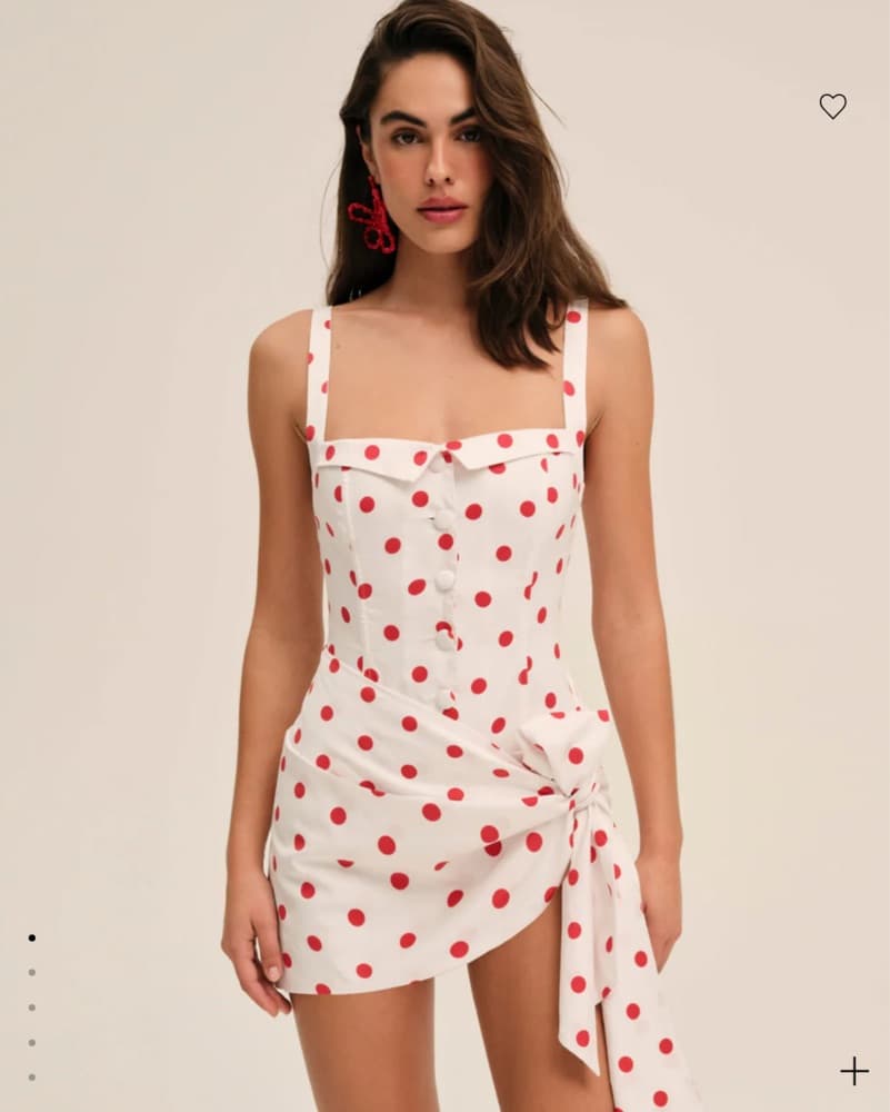 For Love & Lemons Red Dot Mini Dress  - Image 5