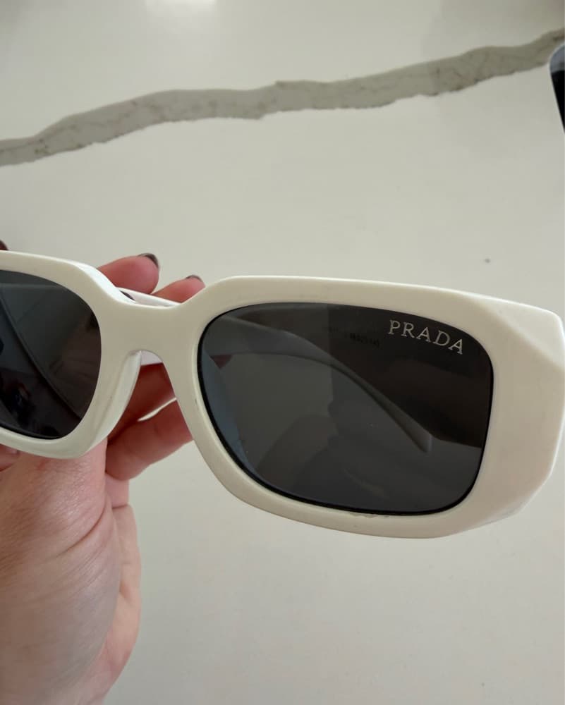 White Prada Sunglasses Dupe - Image 5