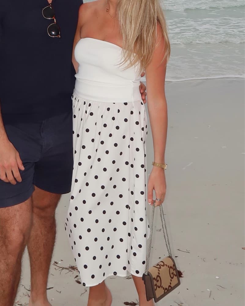 We wore what Polka Dot Midi Dress - Image 2
