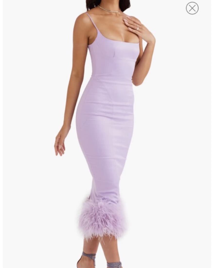 House of CB Helena Feather Trim Satin - Image 1