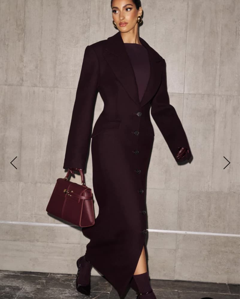 Plum coat  - Image 4
