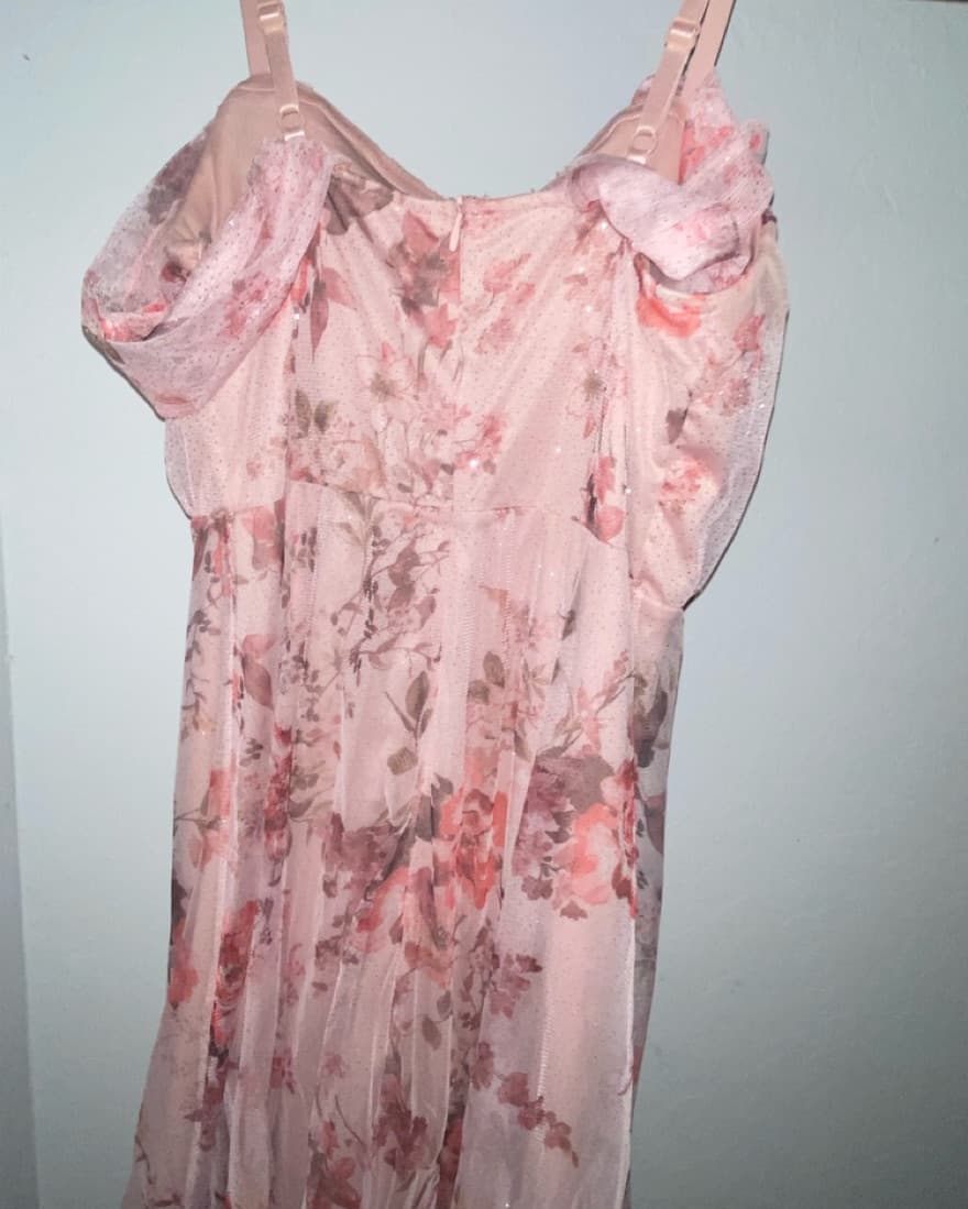 Pink Floral Dress - Image 1