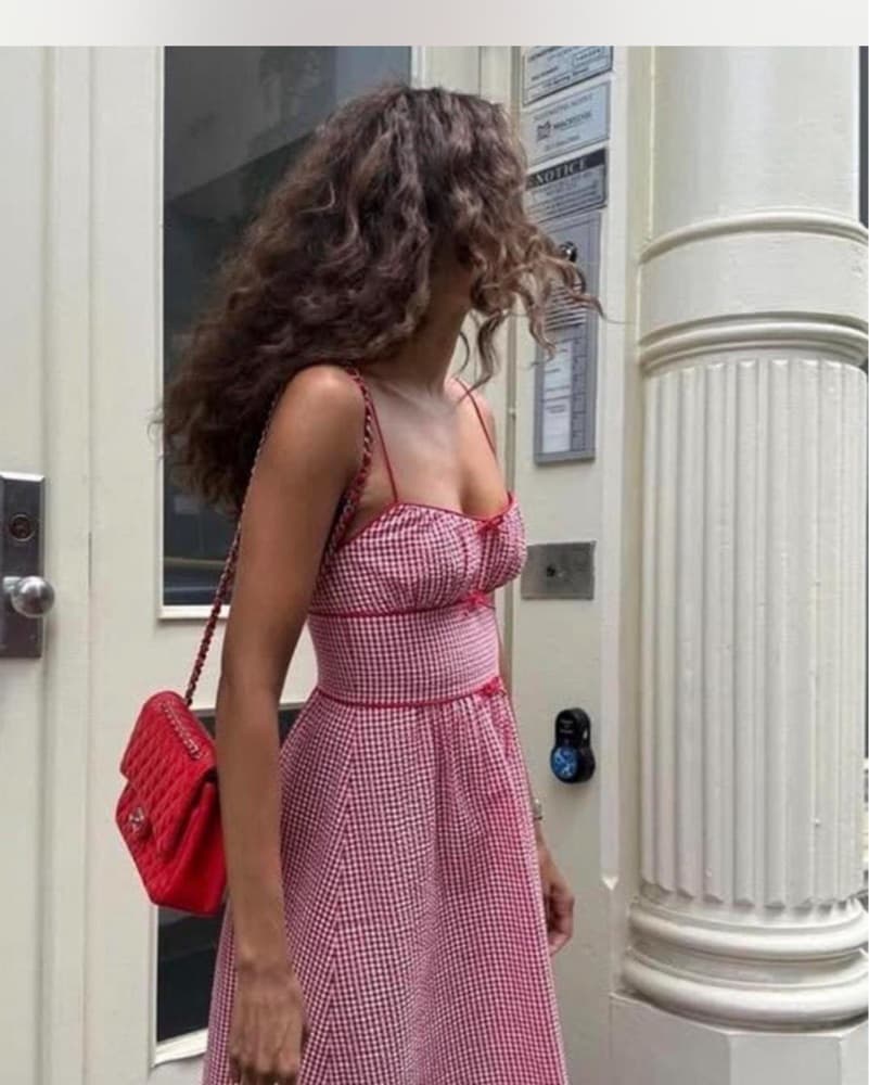 Doen Red Gingham dress - Image 2