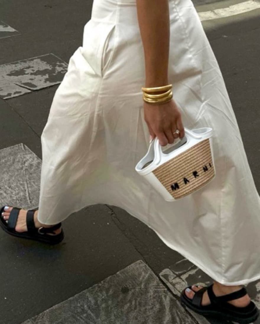 MARNI Tropicalia bag micro ホワイト Marni Tropicalia Micro White Raffia Bag by Marni | Pickle
