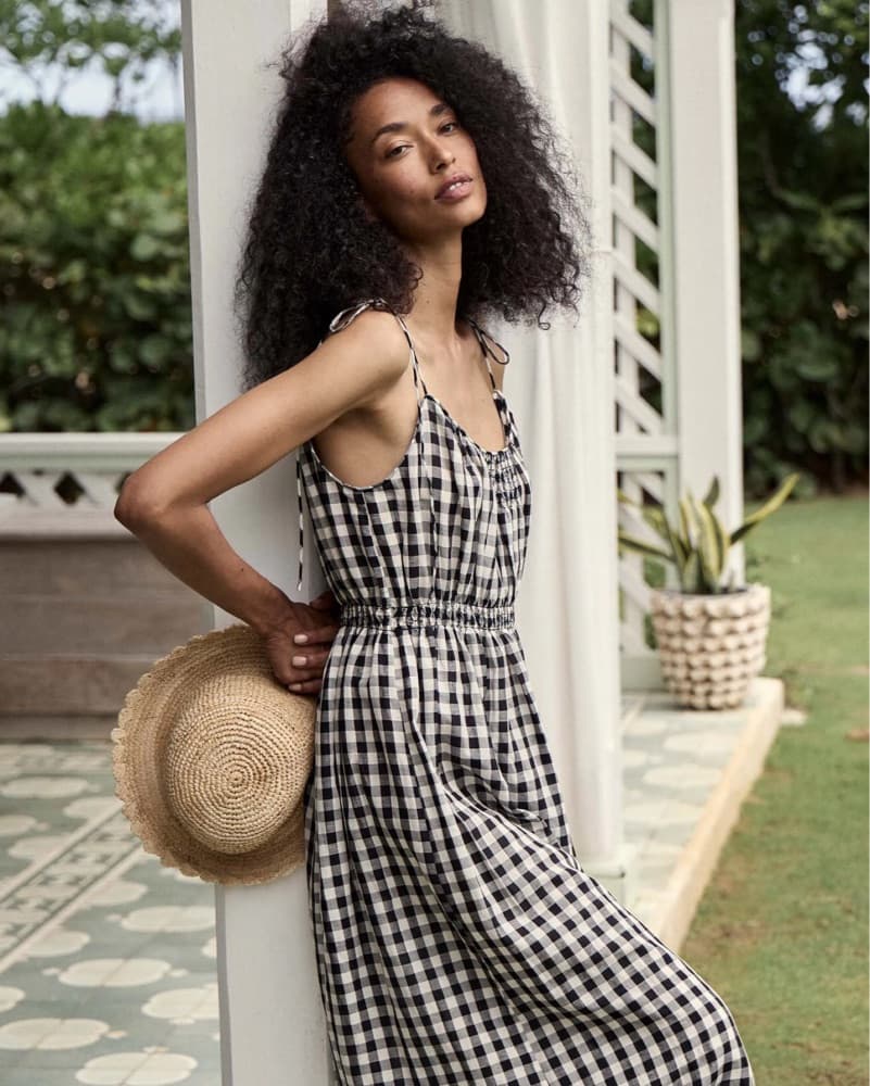 Doen Leslie Gingham Midi Dress - Image 2