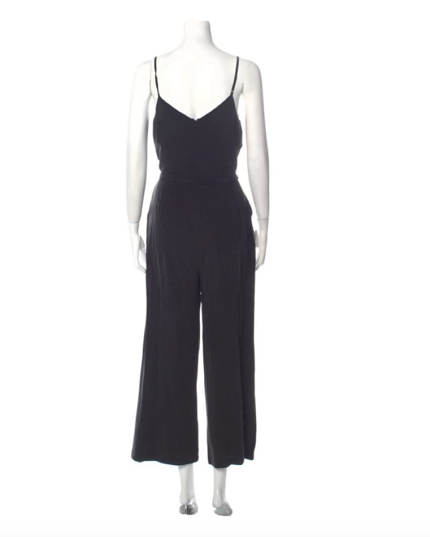 L'Agence Dia Black Silk Lace Jumpsuit - Image 5