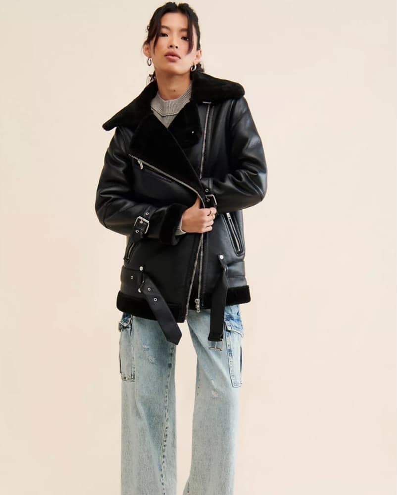 Avec Les Filles Moto Leather Jacket - Image 1