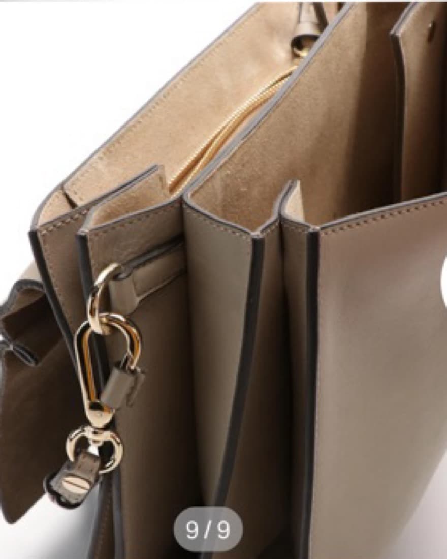 Chloe Faye Shoulder Bag in Grey Leather  - Image 4