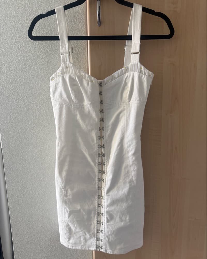 For Love & Lemons White Mini Dress - Image 1