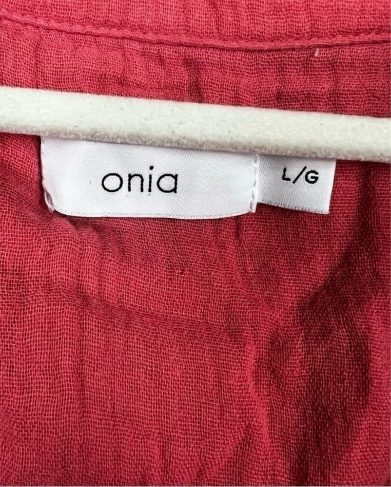 Onia Vibrant Wrapped Dress in Coral - Image 3
