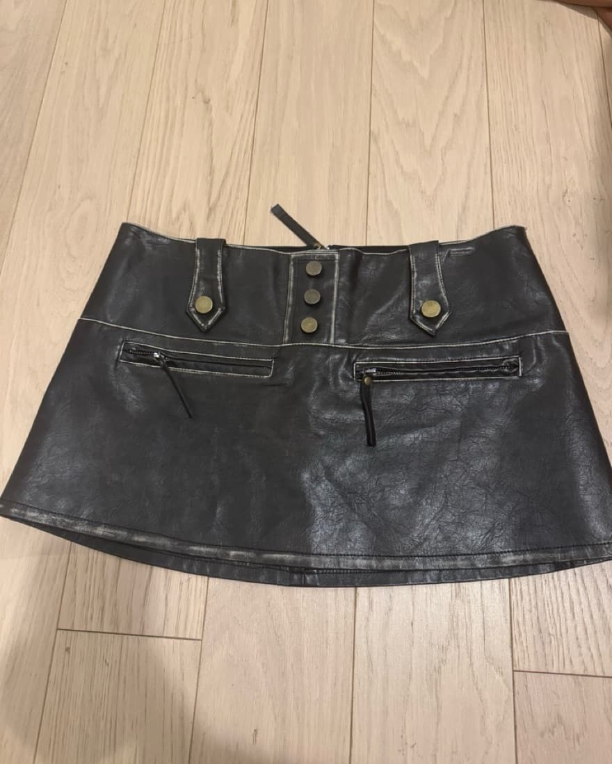 With Jéan Faux Leather Mini Skirt - Image 1