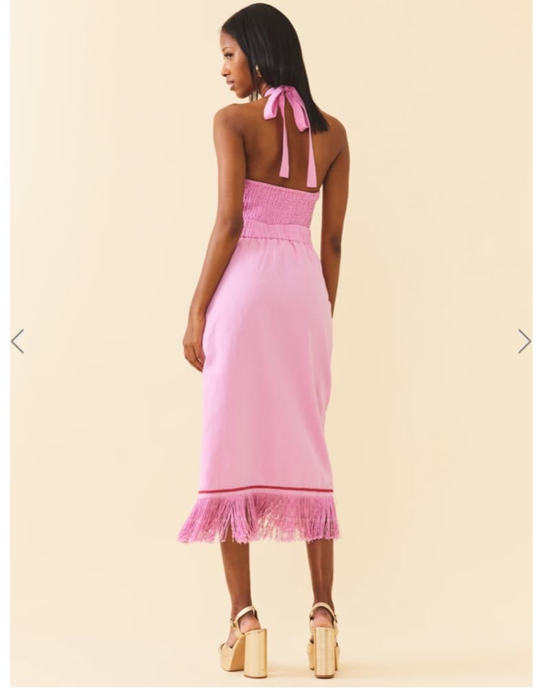 Eddy Embroidered Top & Fringe Skirt Set - Image 3
