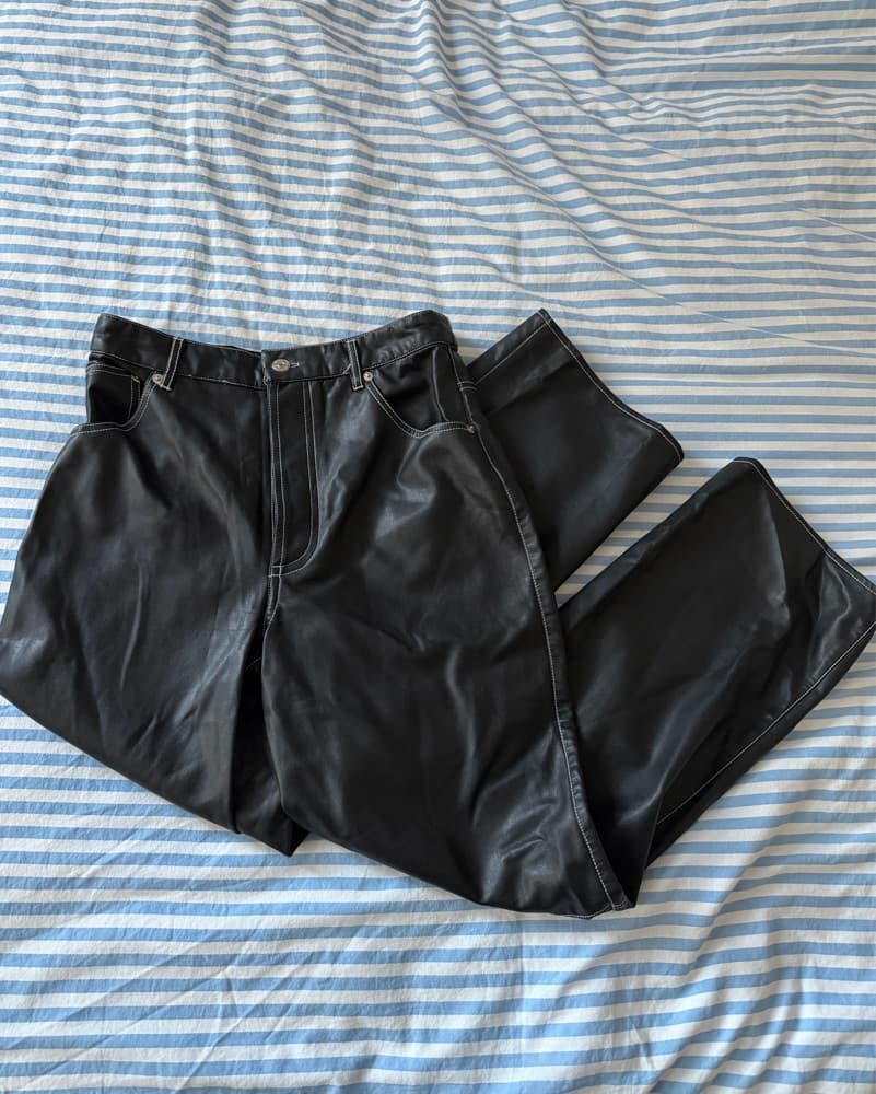 Free People Leather Pants - Image 3