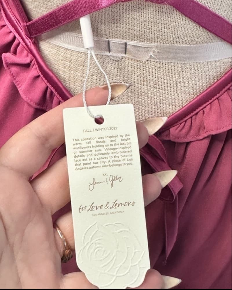 For Love And Lemons Camila Sleeved Slip  - Image 5