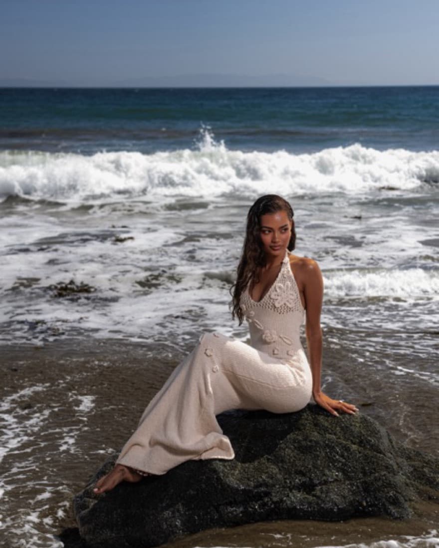 Milk Seaside Halter Maxi Dress - Image 2