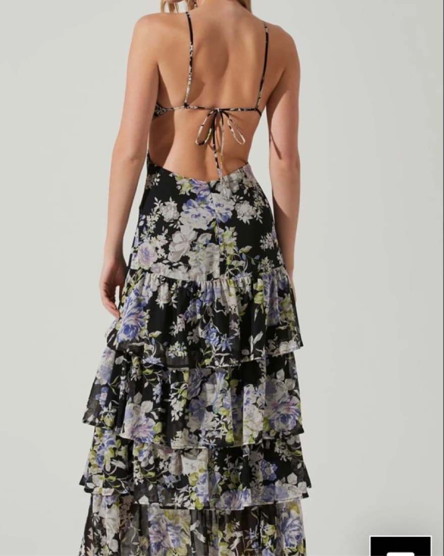 ASTR Floral Tiered Dress - Image 3