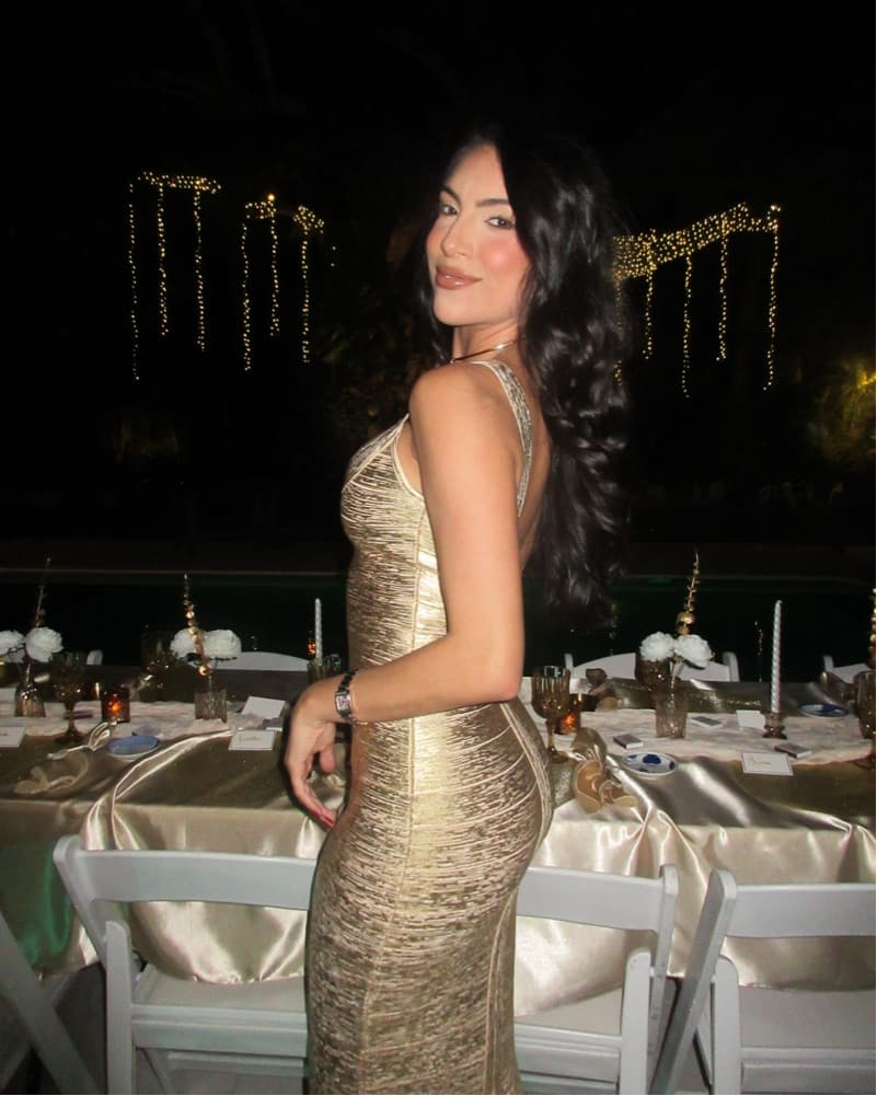 Gold Bandage Maxi Dress - Image 2