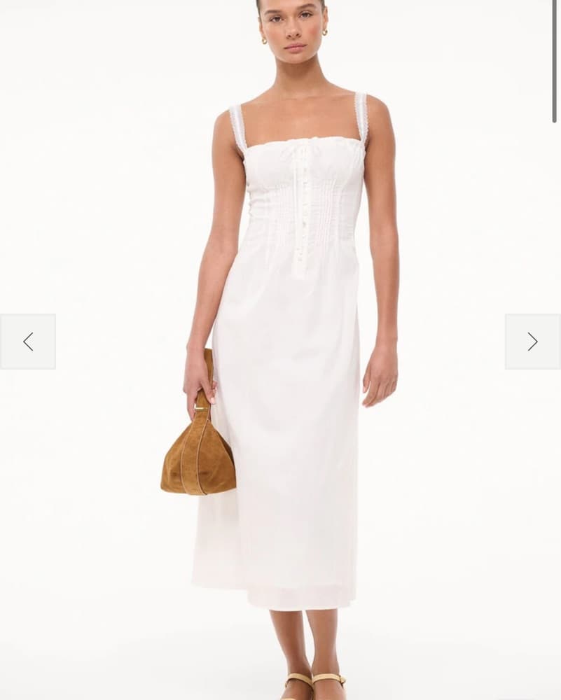 Staud White Mathilde Dress - Image 1