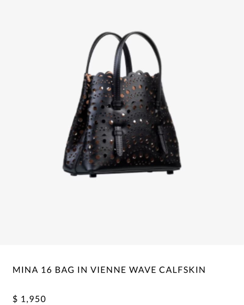 $2,000 Alaïa Mina 16 Black Leather Bag - Image 4