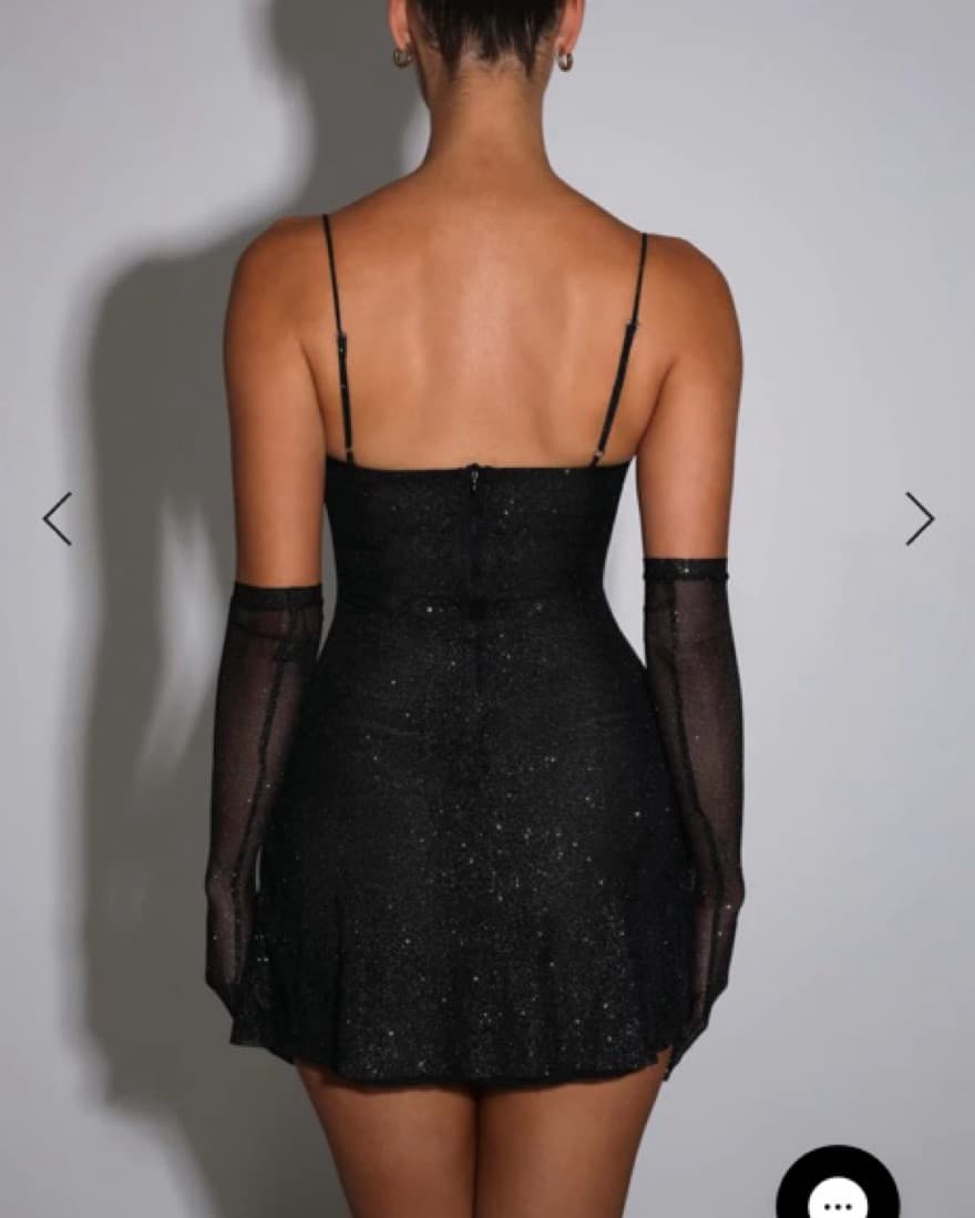Pixie Mini Black Sparkle Dress - Image 3