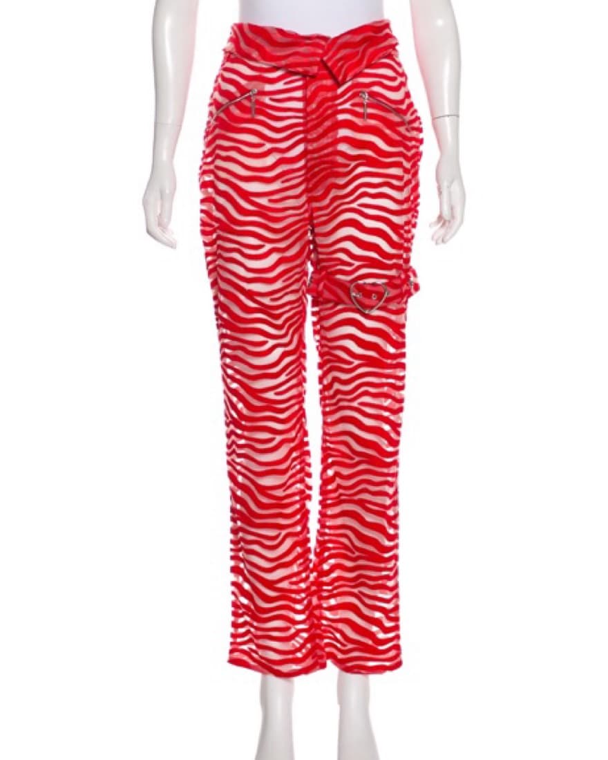Adam Selman Fall 2018 Zebra Pants - Image 1
