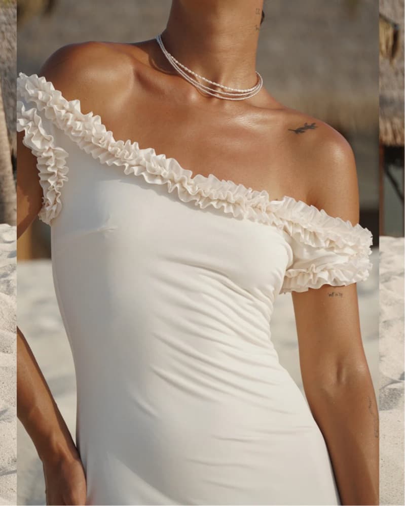 Meshki Arielle Off Shoulder Ruffle Dress - Image 5