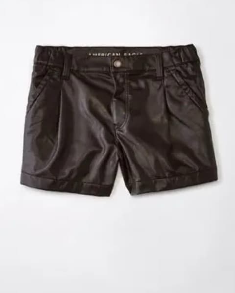 American Eagle Brown Leather Shorts - Image 1