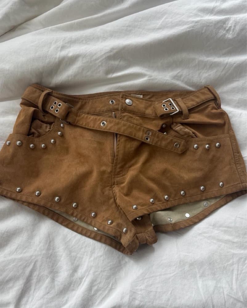 western micro mini suede shorts  - Image 1