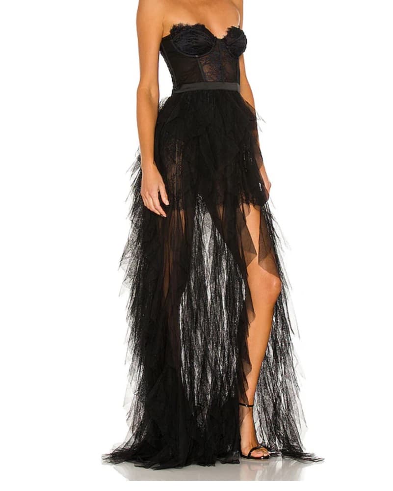 For Love And Lemons Black Corset Gown - Image 2