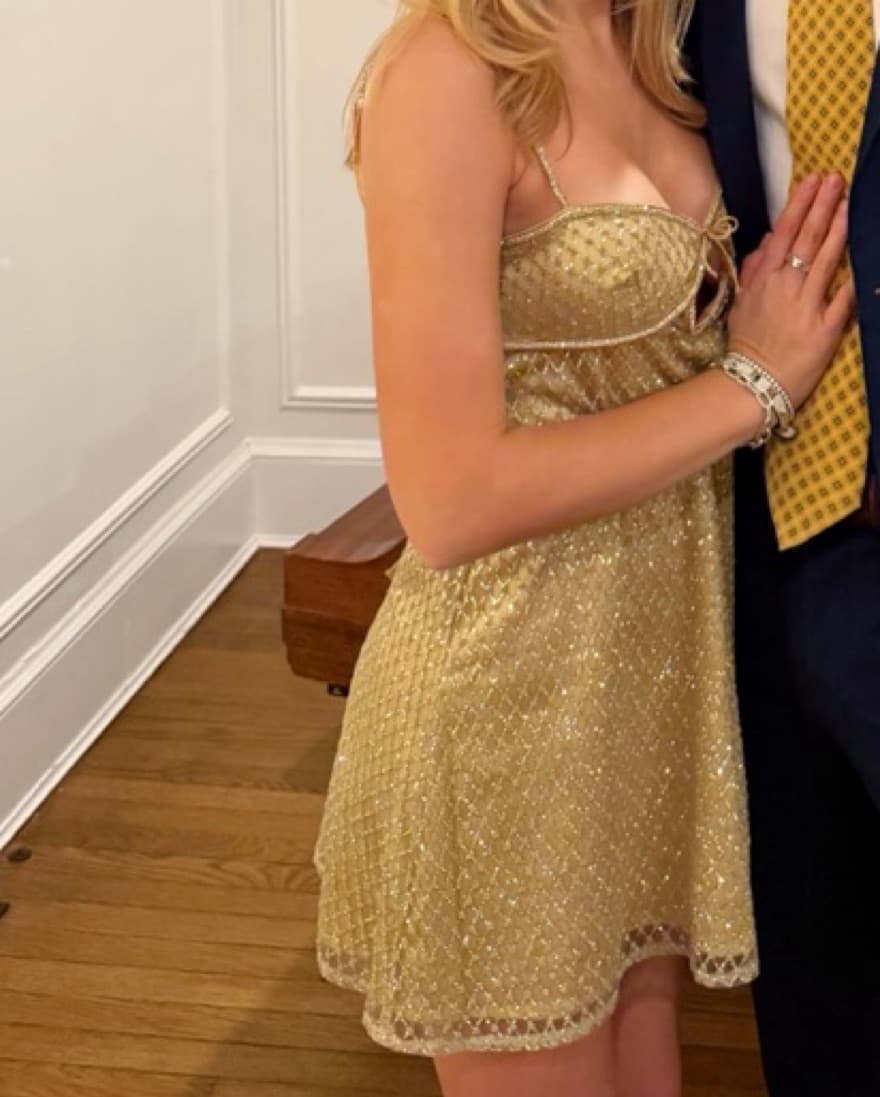 For Love And Lemons Glitter Slip Dress - Image 3