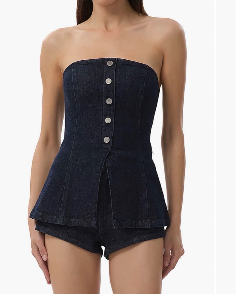 AFRM Denim Set (top And Shorts)  - Image 1