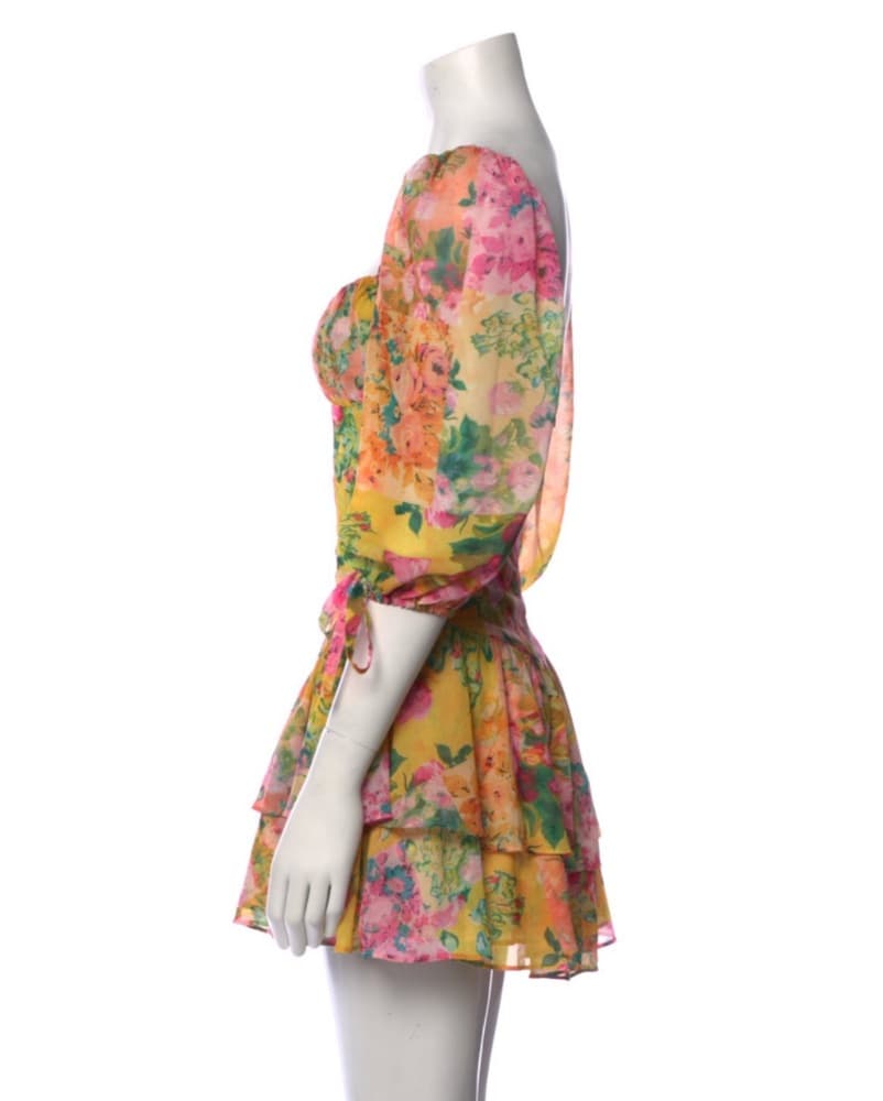 For Love & Lemons Floral Mini Dress - Image 3
