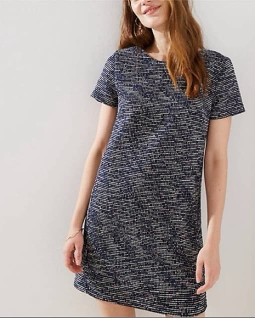 Loft Rainbow Bounce Tweed Dress - Image 1