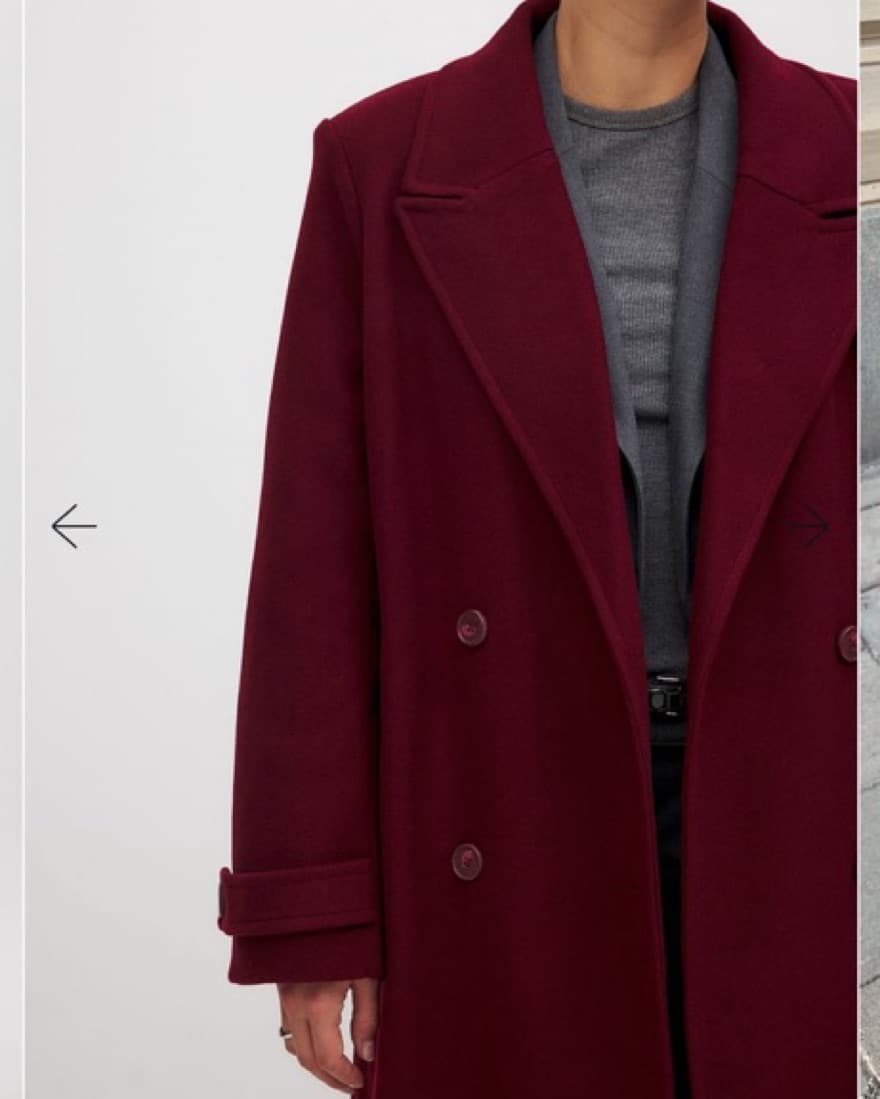 Burgundy Long Coat  - Image 4