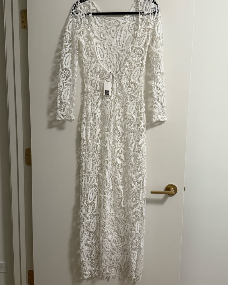 White Lace Dress - Image 2