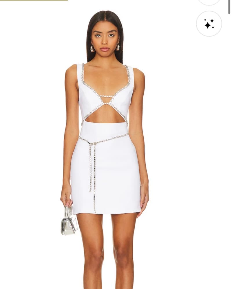 White Majorelle Matteson Mini Dress - Image 1