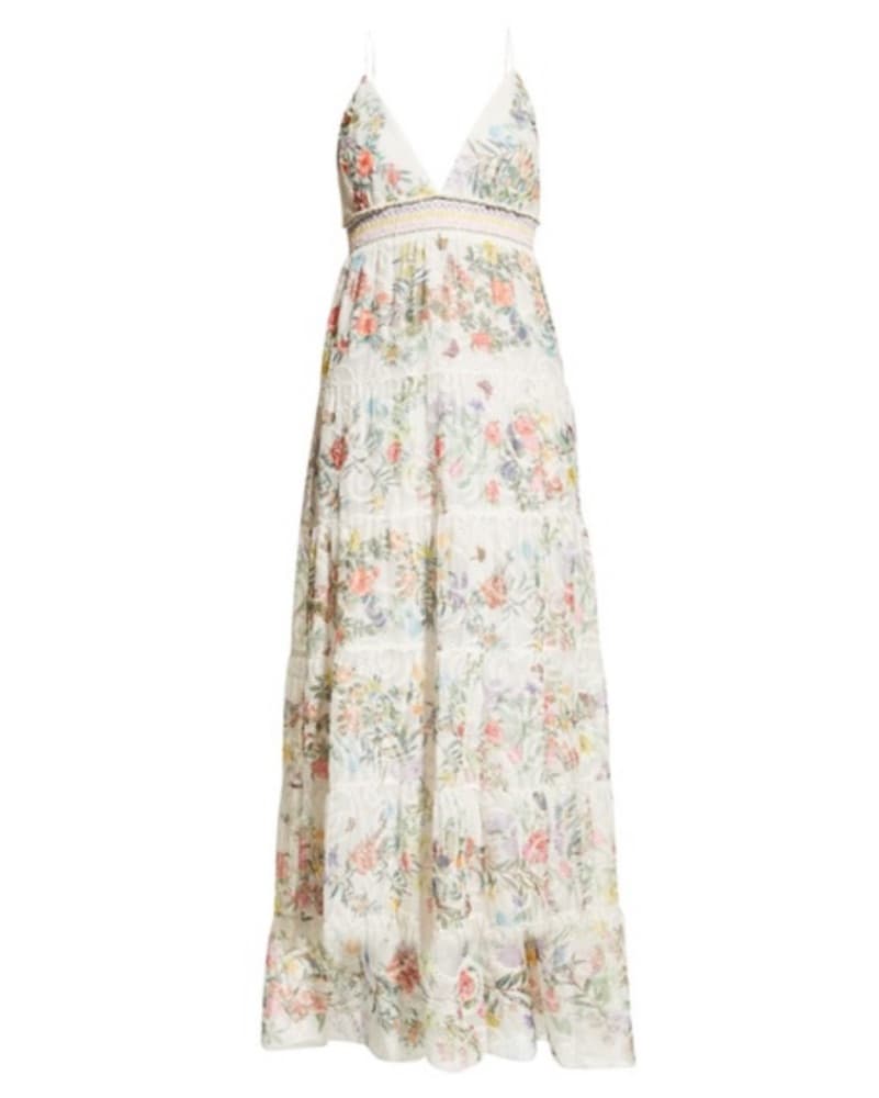 Alice & Olivia Karolina Floral Maxi Dres - Image 4