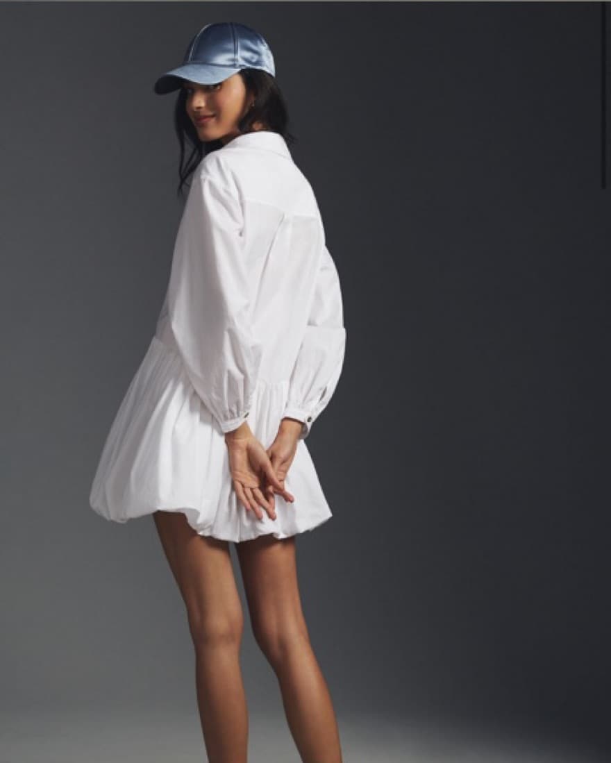 Anthropologie Bubble Hem Mini Dress - Image 2