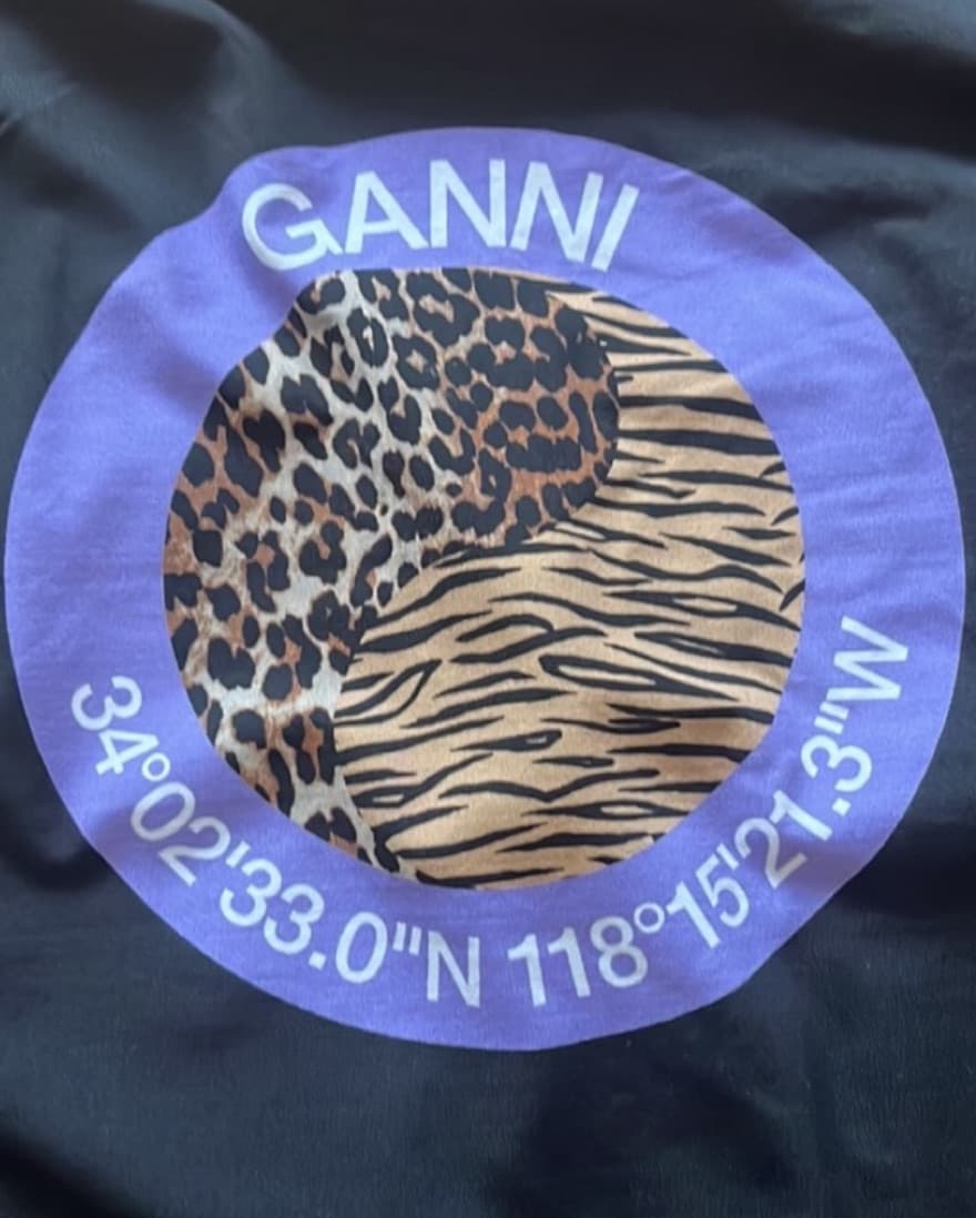 Black GANNI Logo One Piece Swimsuit - Image 4