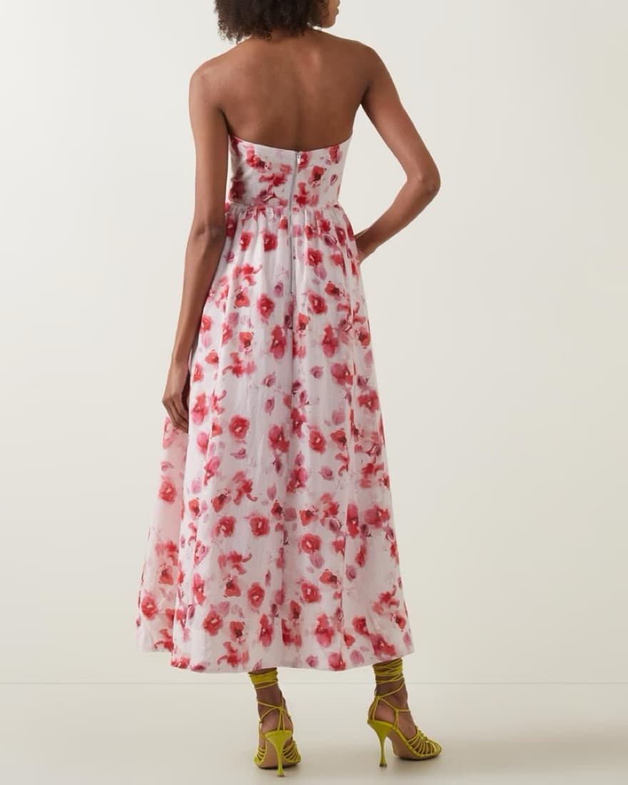 Bardot Lola Floral Strapless Dress - Image 4