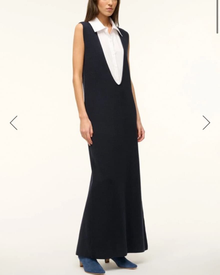 Staud Leslie Dress Navy - Image 1