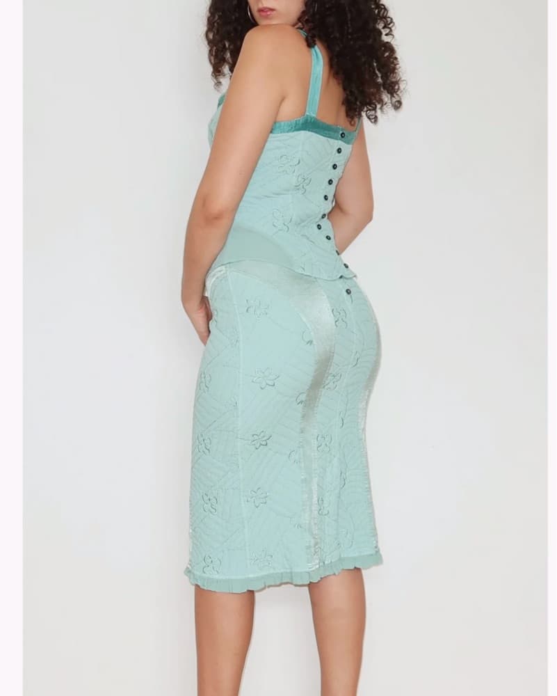 Turquoise Skirt Set - Image 2